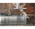 Stainless Steel Kitchen Cabinets with Sharp and Professional Kitchen Look