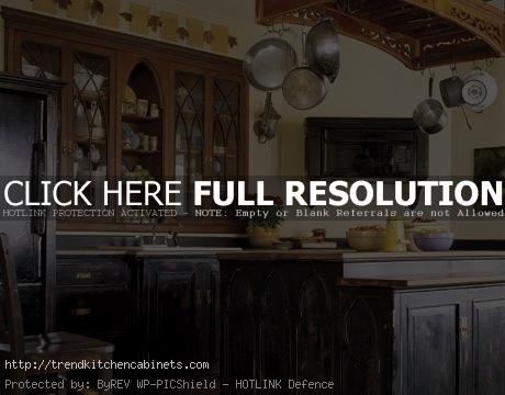 Black Distressed Kitchen Cabinets Distressed Kitchen Cabinets in an Old Look