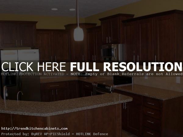Modern Cherry Kitchen Cabinets With Granite Countertops