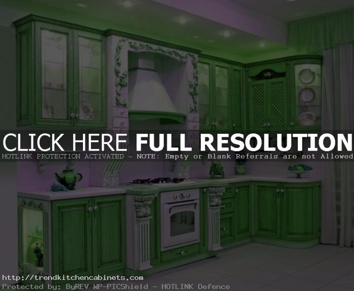 Antique Green Kitchen Cabinets Design Green Kitchen Cabinets: Painting Your Own Cabinets
