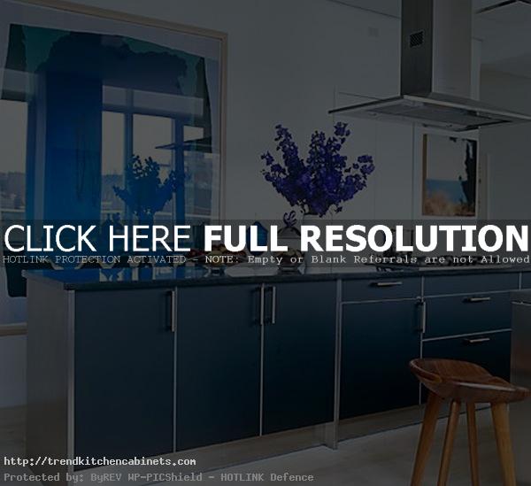 Blue-Modern-Kitchen-Cabinets