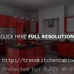 Red-Kitchen-Cabinets-With-Black-Countertop