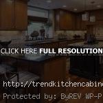 Cherry Wood Kitchen Cabinets With Black Granite Countertops