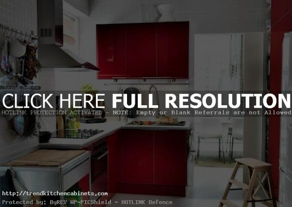 Modern Red Kitchen Cabinets Trends fo Small Space Kitchen Cabinets for Small Space in Log Homes Solutions