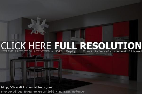 Modern Red Kitchen Cabinet Color Ideas 2014 Modern Colors Kitchen Cabinets in Passion 