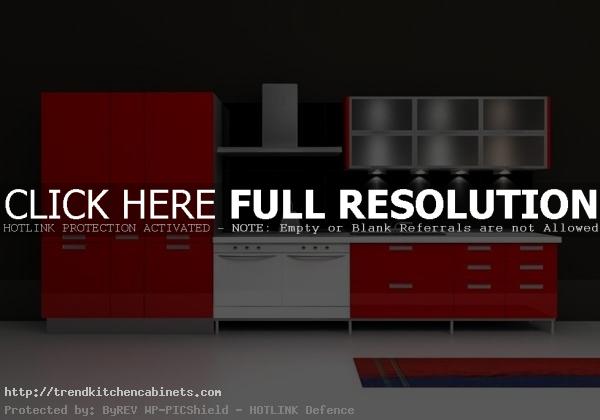 Modern Red And White Kitchen Cabinets Paint Colors Designs