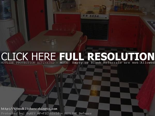 Red Retro 50s Kitchen Table Sets