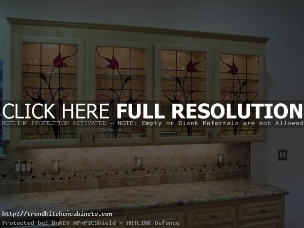 Decorative Stained Glass Cabinet Inserts Decorative Glass Kitchen Cabinets to Add Exclusive Touch