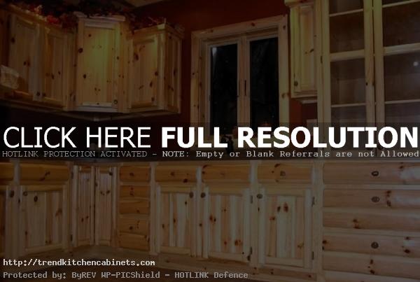 Kitchen Design with Rustic Pine Kitchen Cabinets
